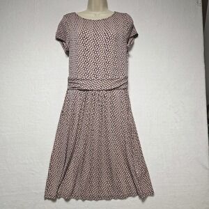 Boden Dress Womens SZ 8R Fit & Flare Midi Ditzy Floral Classic Preppy Festive